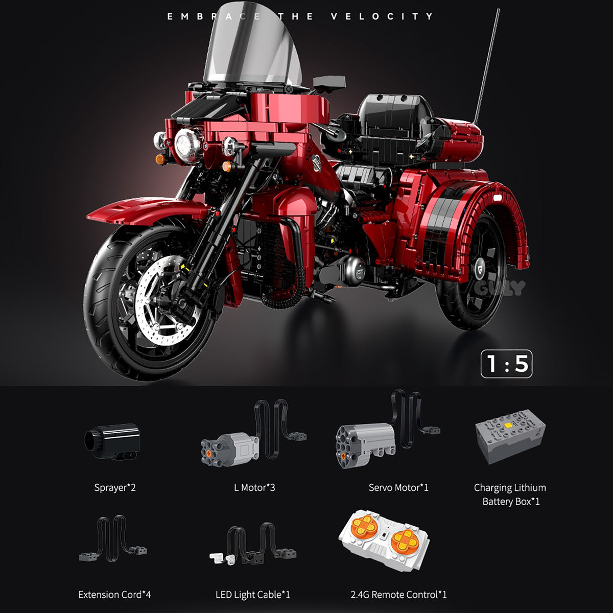 Guly 60557 - The Harley-Davidson Tri Glide - View 7 | Power Blockz
