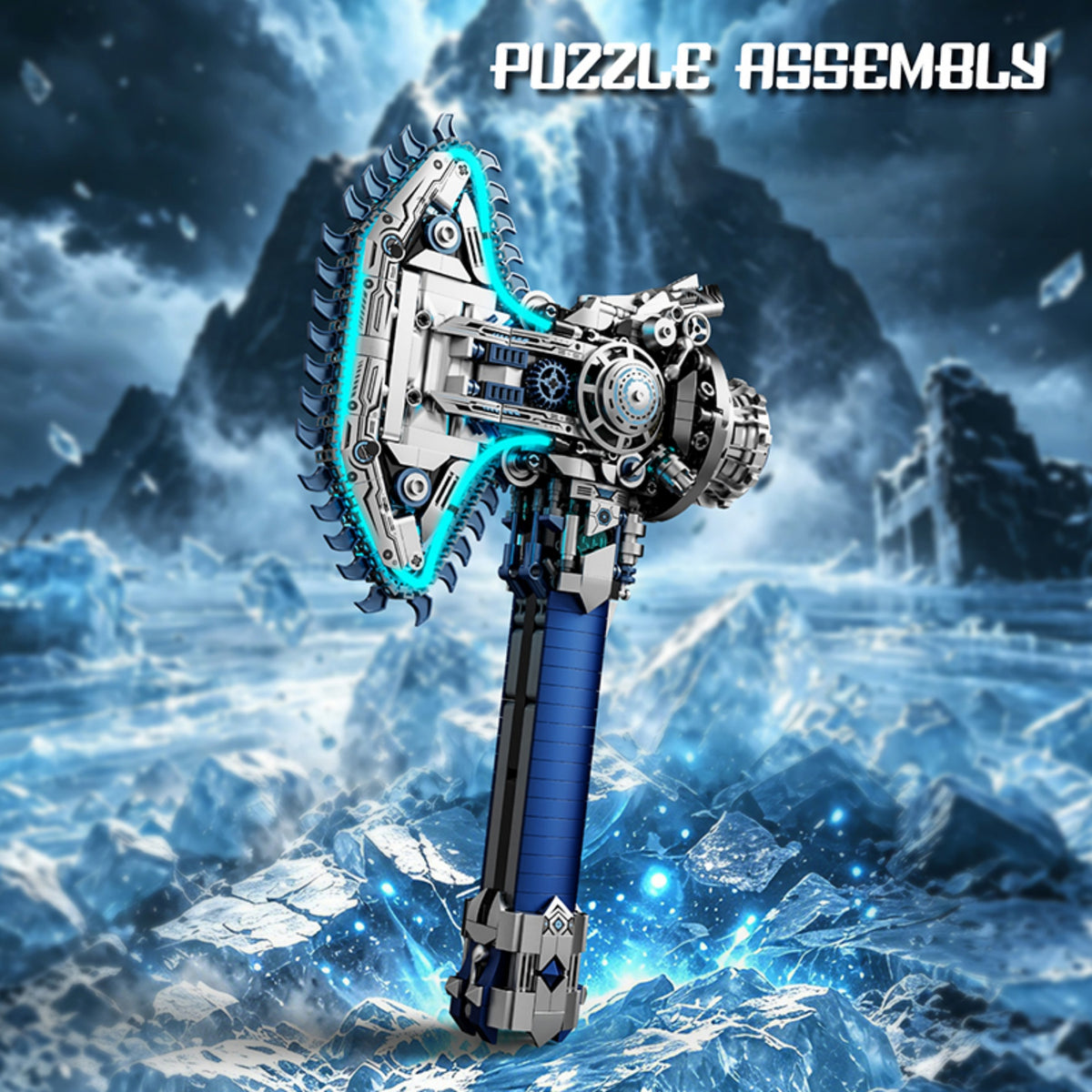 13156 - The Ice Battle Axe - View 3 | Power Blockz