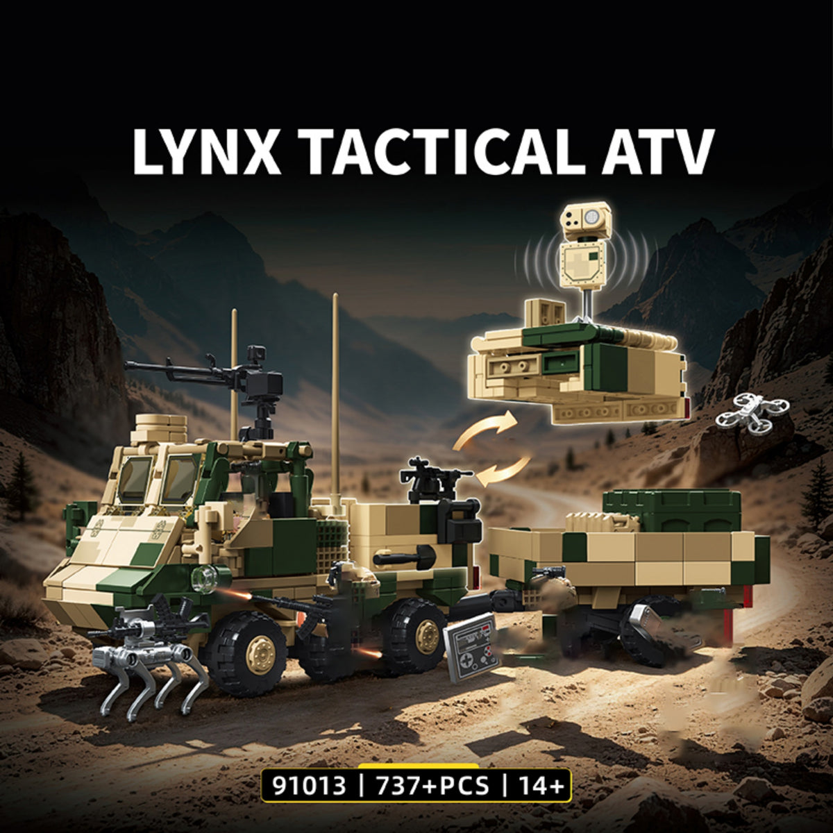 91013 - The LYNX TACTICAL ATV - View 2 | Power Blockz
