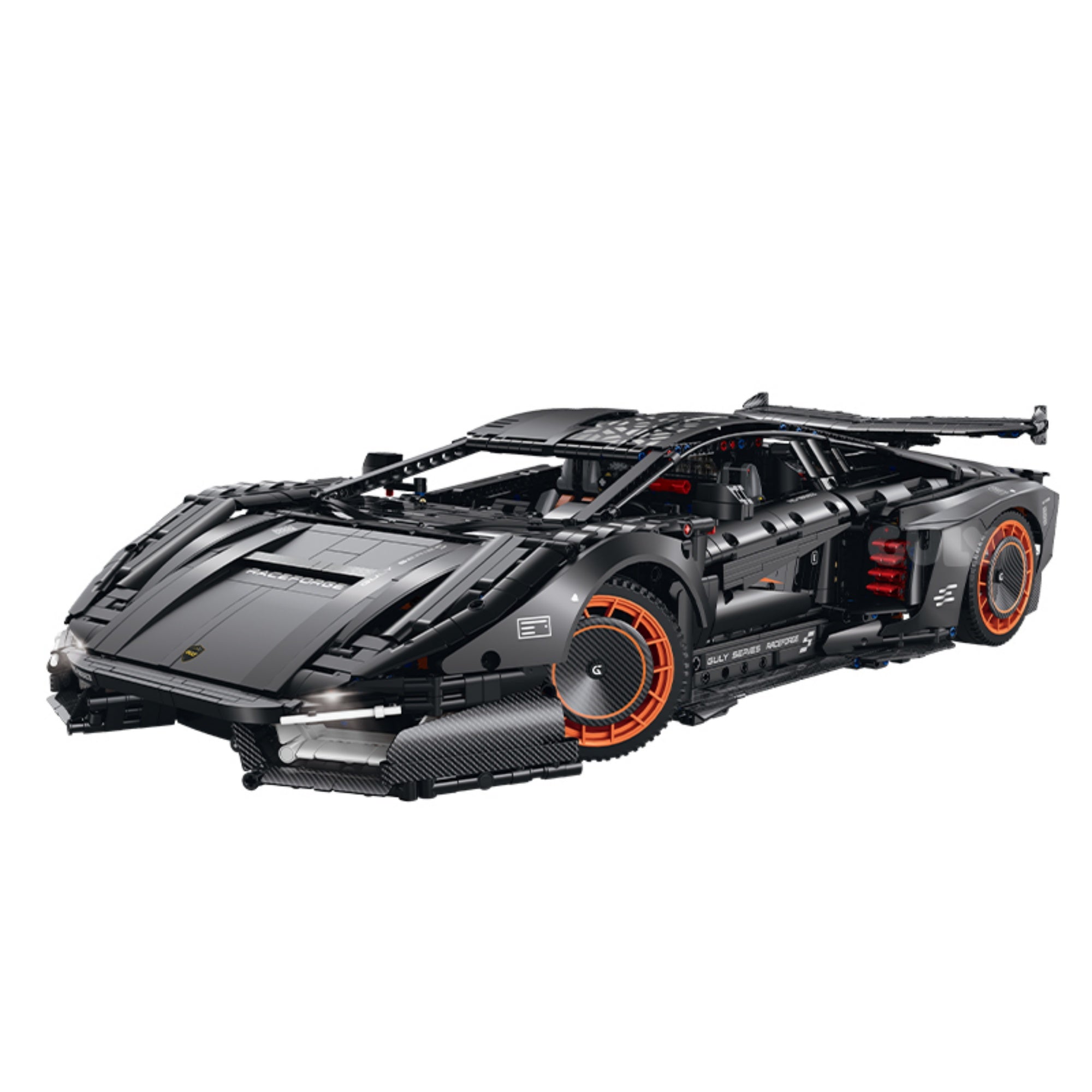 Lamborghini Countach 1:10 scale building block model kit — 3,883 ABS brick advanced supercar set by Power Blockz