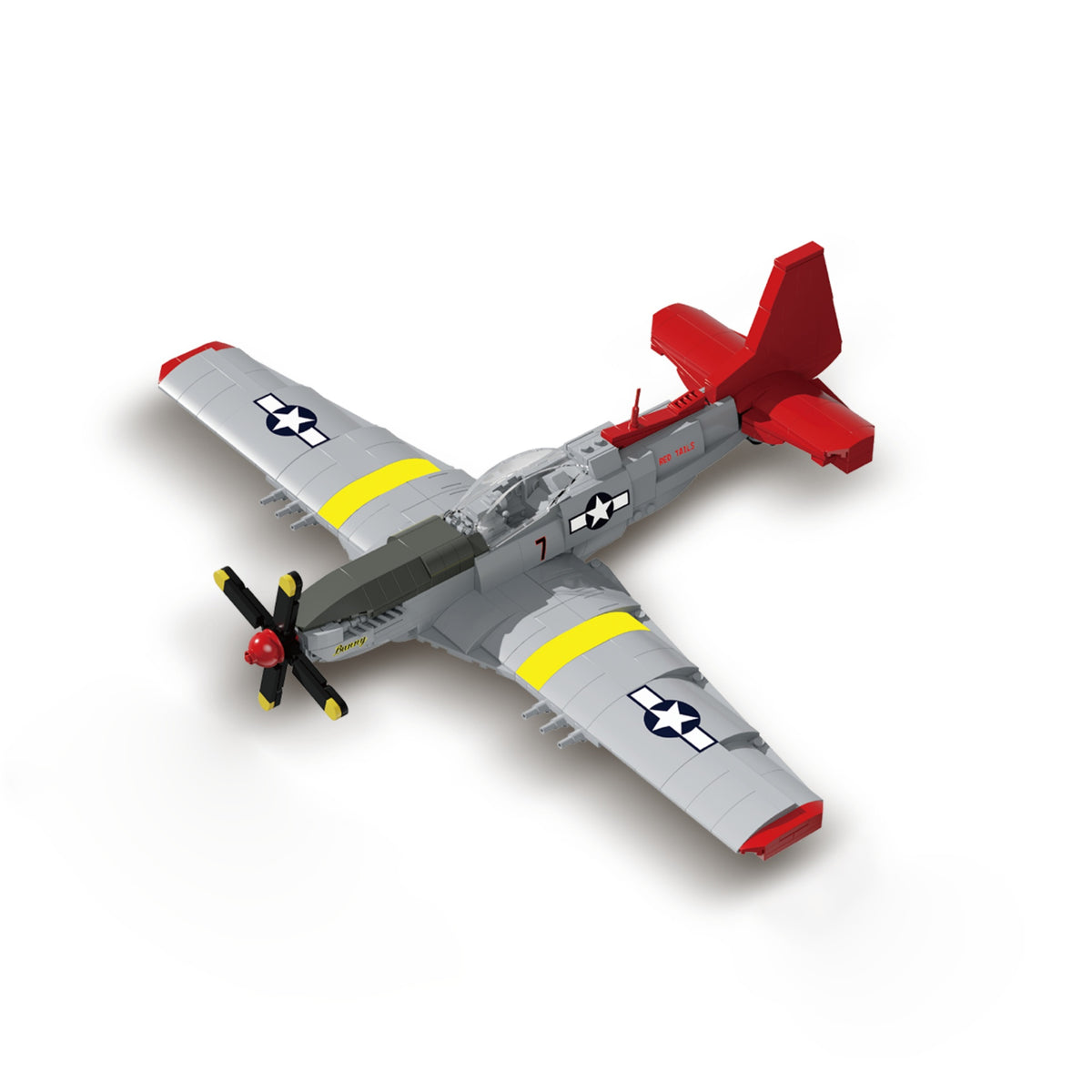 P-51 Mustang WWII fighter plane building blocks model - Power Blockz