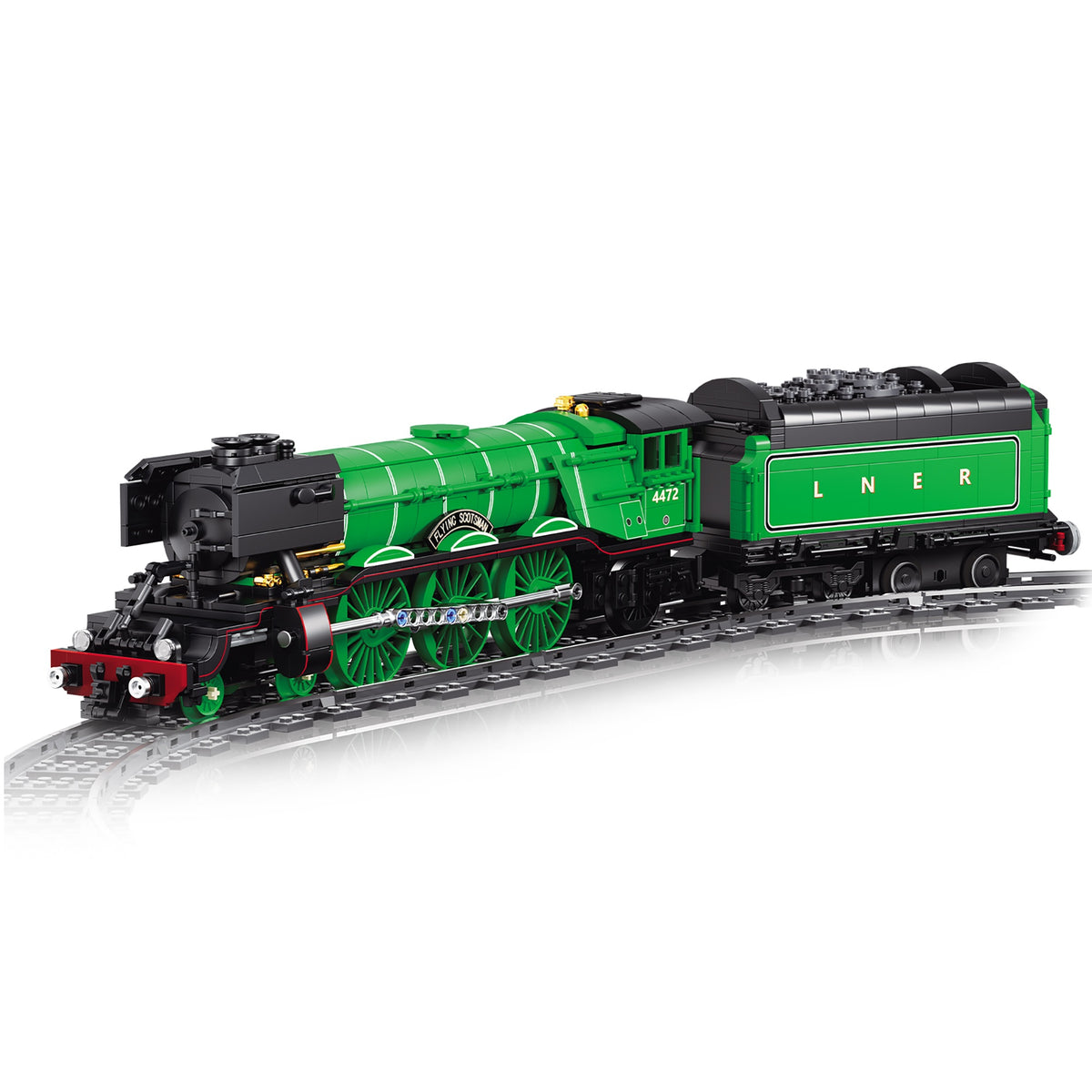 Flying Scotsman steam locomotive building blocks model - Power Blockz
