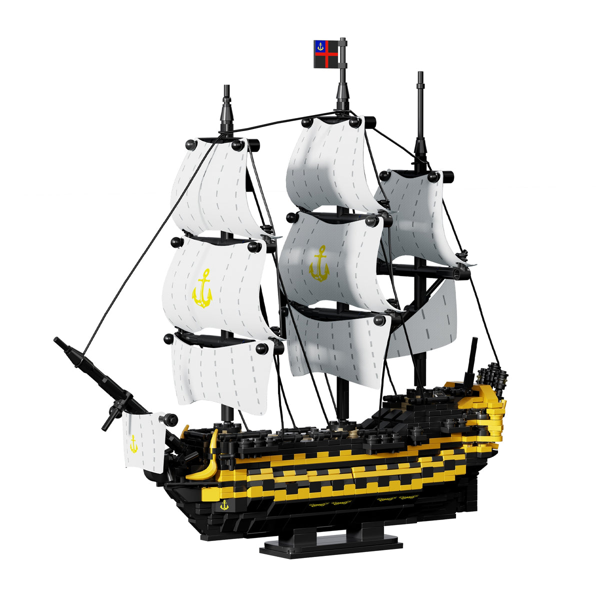 The Victory Age-of-Sail warship building blocks model - Power Blockz