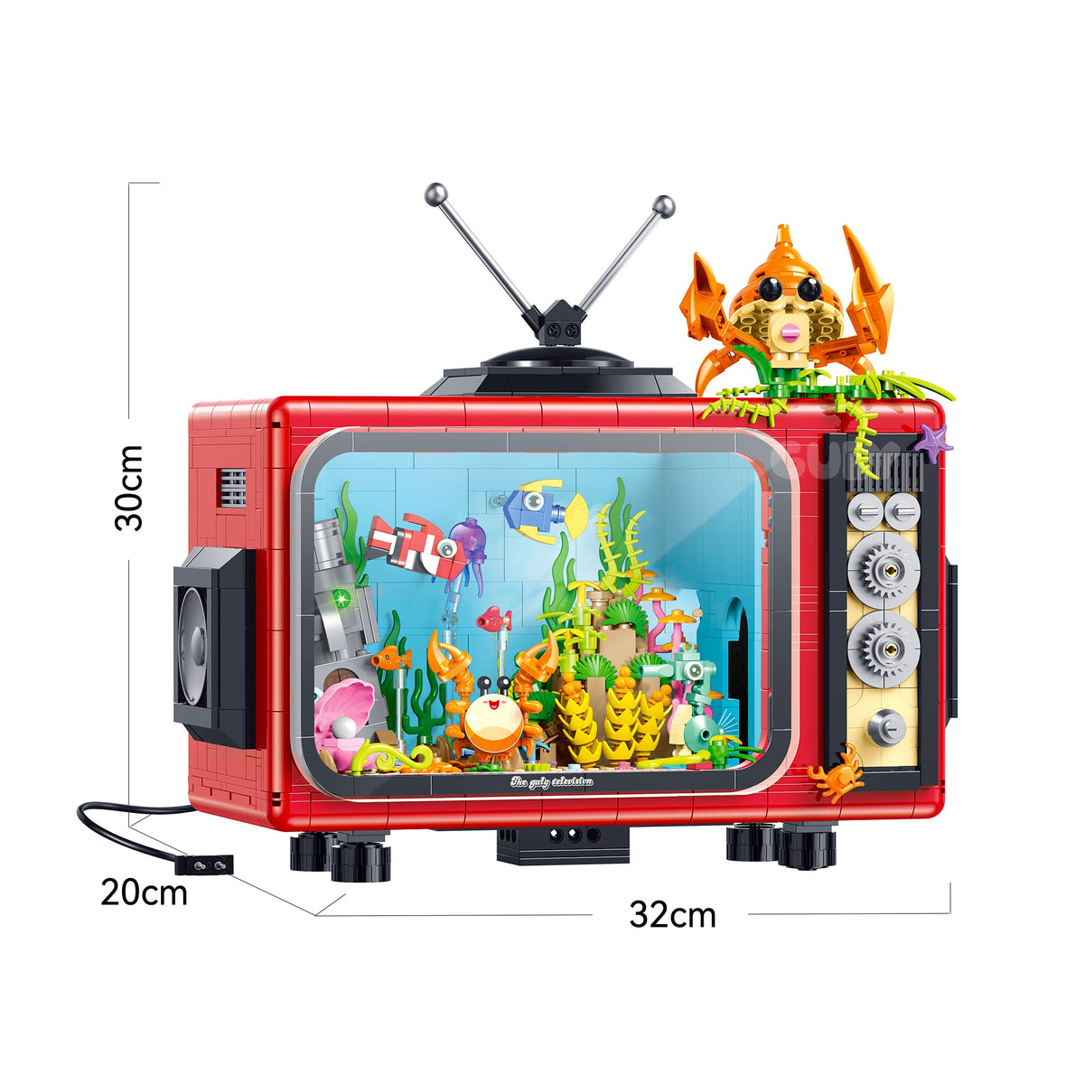 60518 - Retro Reef TV Vintage TV Aquarium Display - View 7 | Power Blockz