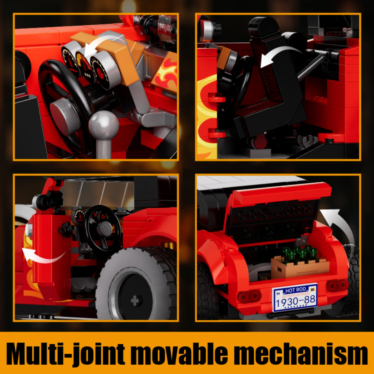 50106 - The Hot Rod Blaze Street Rod - View 6 | Power Blockz