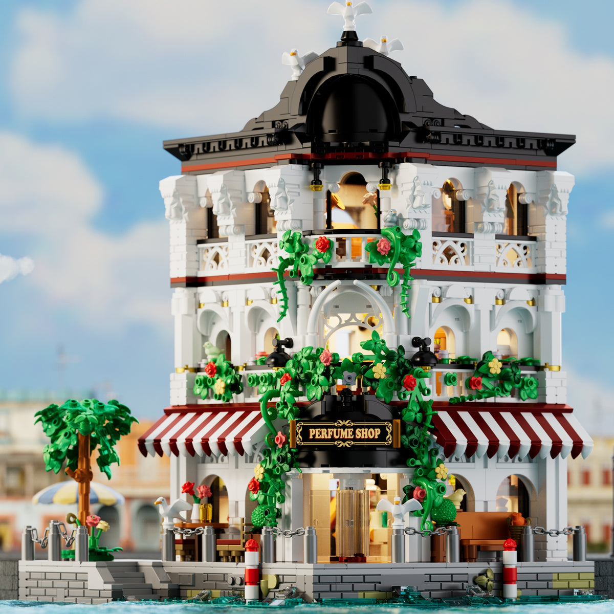 iambrick 40102 The Riverside Perfume Shop - 2771pcs building blocks set - view 2 | Power Blockz