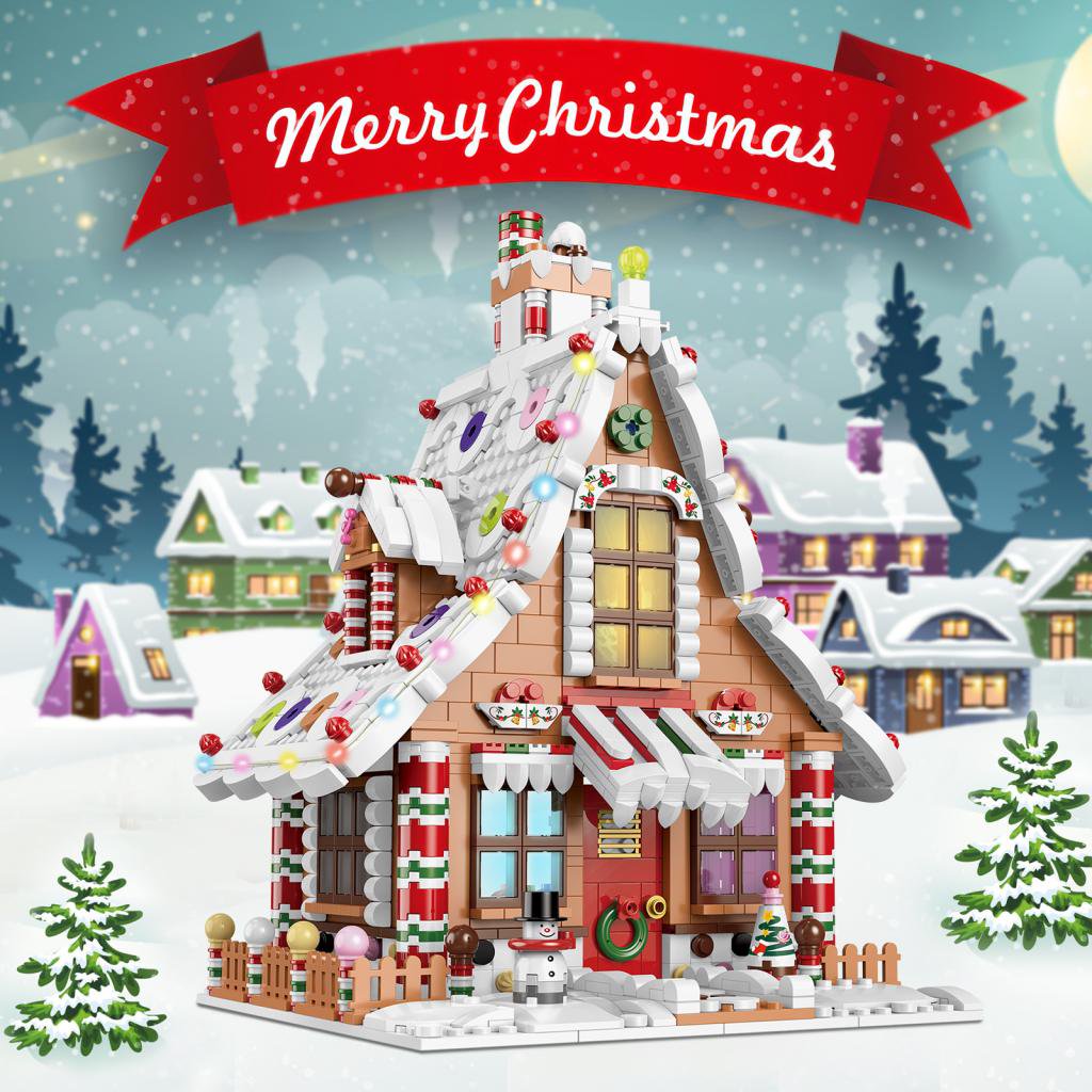 Xingbao XB-18021 Christmas Gingerbread - 1453pcs building blocks set - view 5 | Power Blockz