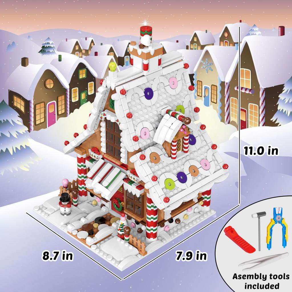 Xingbao XB-18021 Christmas Gingerbread - 1453pcs building blocks set - view 6 | Power Blockz