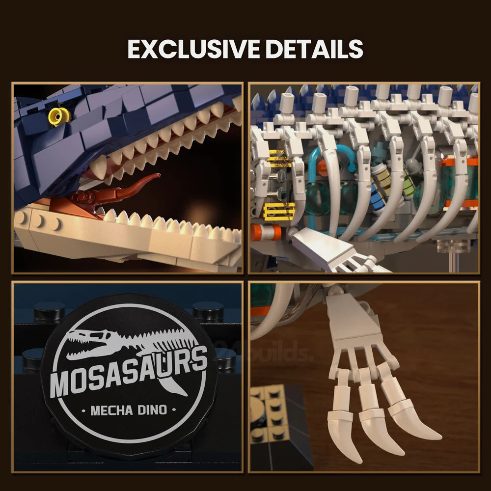 iambrick 30603 Cyber Mosasaurus - 1028pcs building blocks set - view 3 | Power Blockz