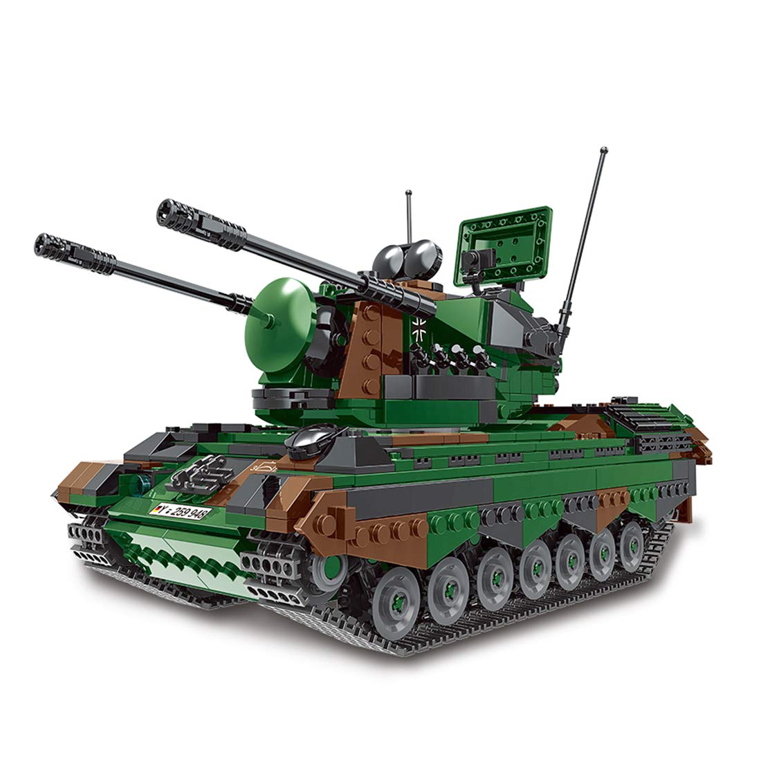 Xingbao XB-06045 Flakpz Gepard - 1352pcs building blocks set - front view | Power Blockz