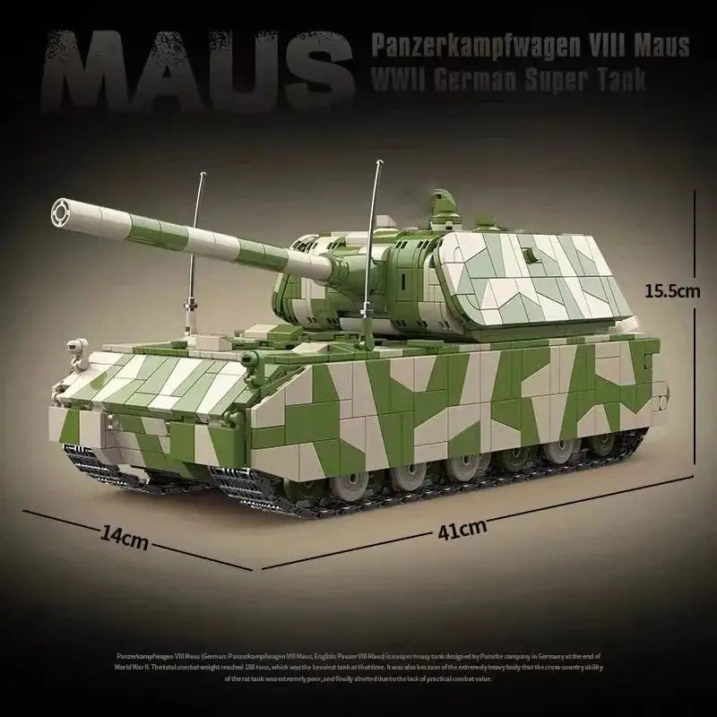 Quanguan 100234 German Super Tank - 2930pcs building blocks set - view 6 | Power Blockz