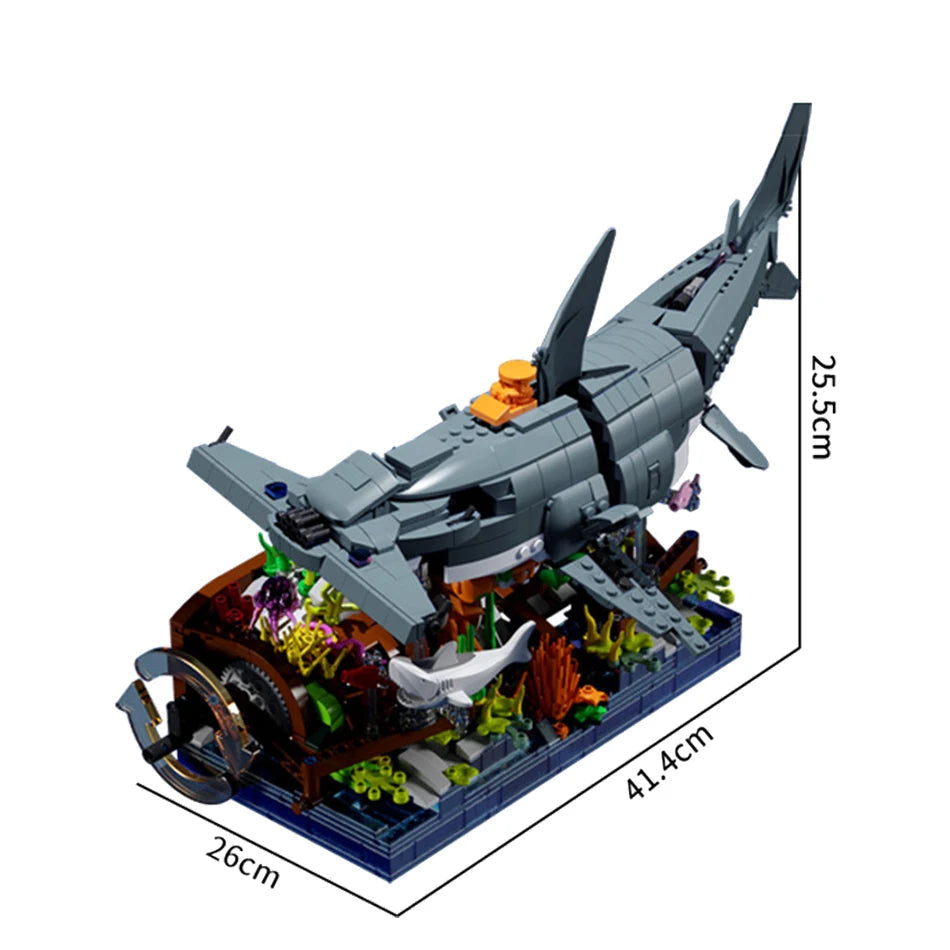 Qizhile 90049 Hammerhead Shark - 1144pcs building blocks set - view 6 | Power Blockz