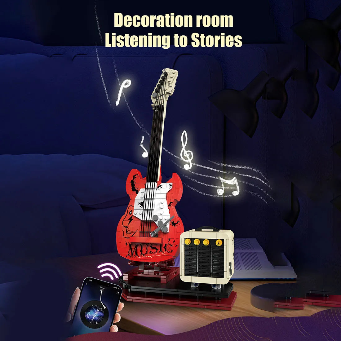 Kaiyu K96174 Interactive Guitar - 500pcs building blocks set - view 2 | Power Blockz