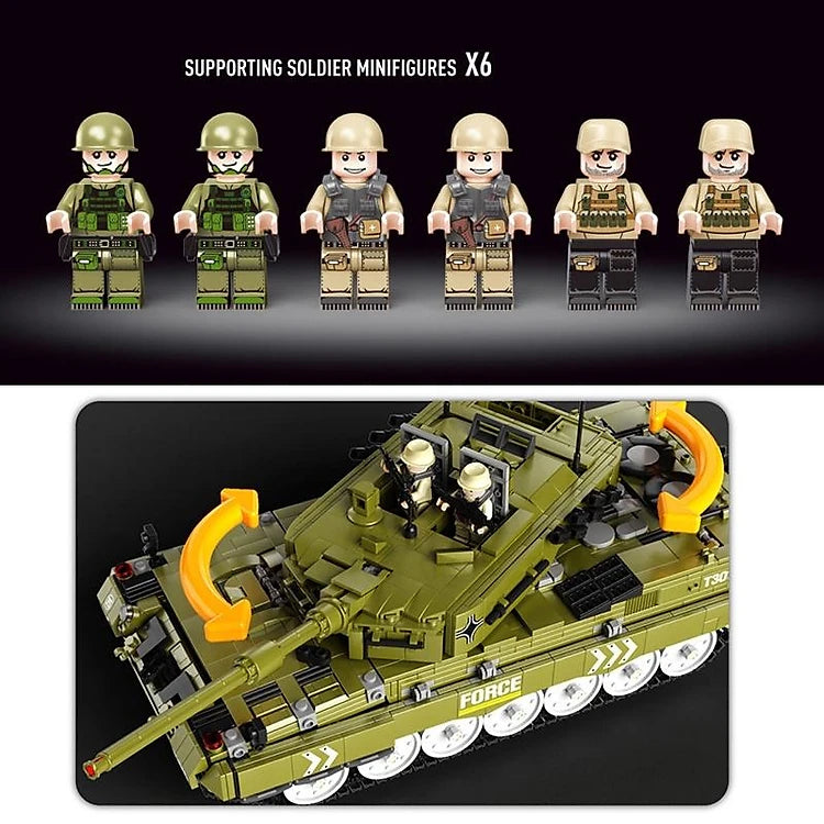 GaoMiSi T3015 Leopard 2 Main-battle - 2029pcs building blocks set - view 4 | Power Blockz