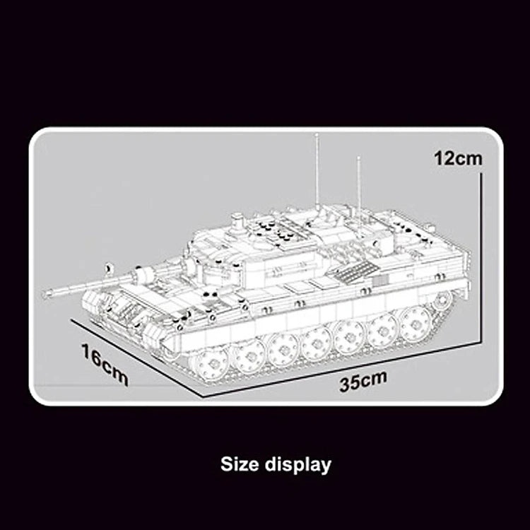 GaoMiSi T3015 Leopard 2 Main-battle - 2029pcs building blocks set - view 6 | Power Blockz