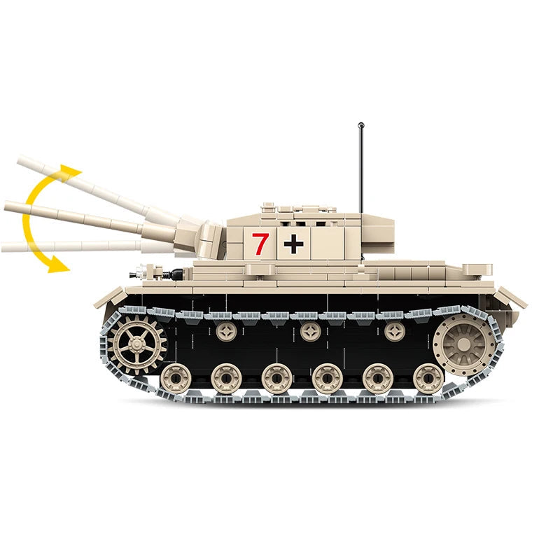 Quanguan 100067 Military Heavy Tank - 711pcs building blocks set - view 8 | Power Blockz