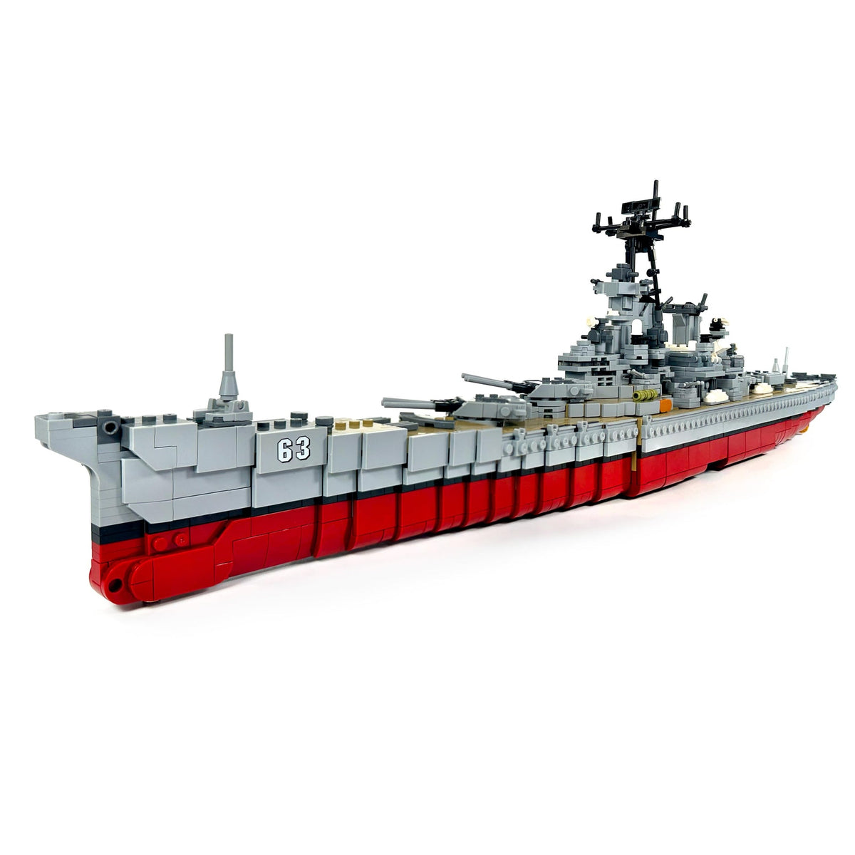 Xingbao XB-06030 Missouri Memorial Ship - 2631pcs building blocks set - front view | Power Blockz