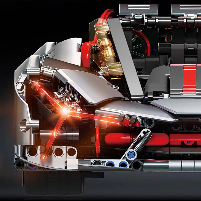 FeiFan QM00038 Silver Concept Hypercar - 2130pcs building blocks set - view 2 | Power Blockz