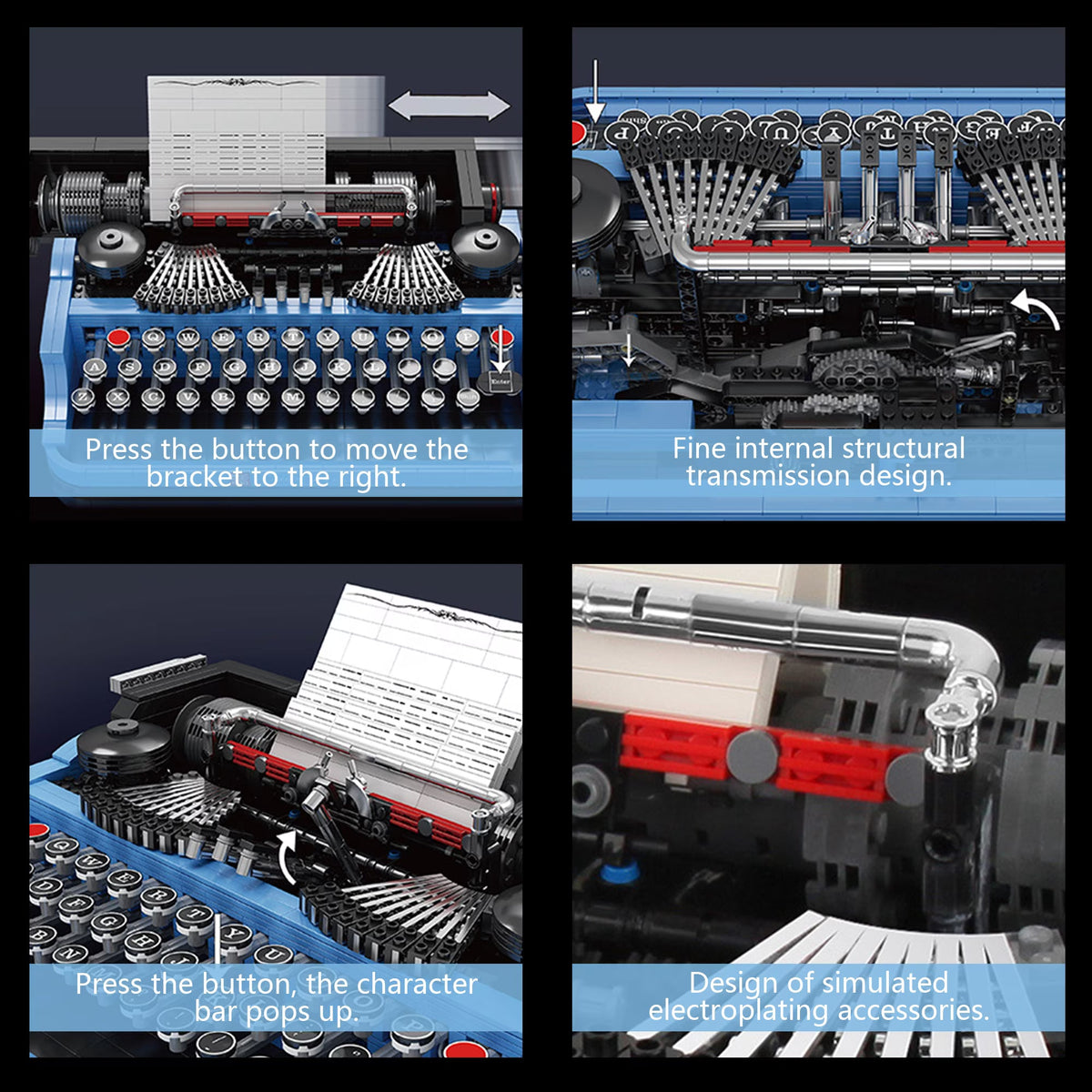 Mould King 10032 Typewriter Model - 2139pcs building blocks set - view 5 | Power Blockz