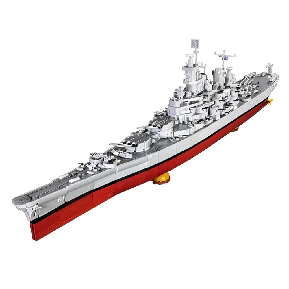 Power Blockz 00001 USS Iowa Battleship - 8042pcs building blocks set - front view | Power Blockz