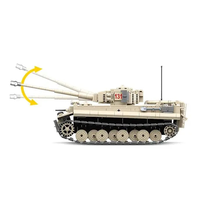 Quanguan 100061 WW2 Tiger Tank - 1018pcs building blocks set - view 8 | Power Blockz