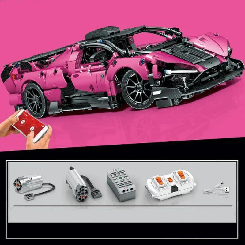 Sembo 701040 - Static - Pink Concept Supercar - vue 3 | Power Blockz