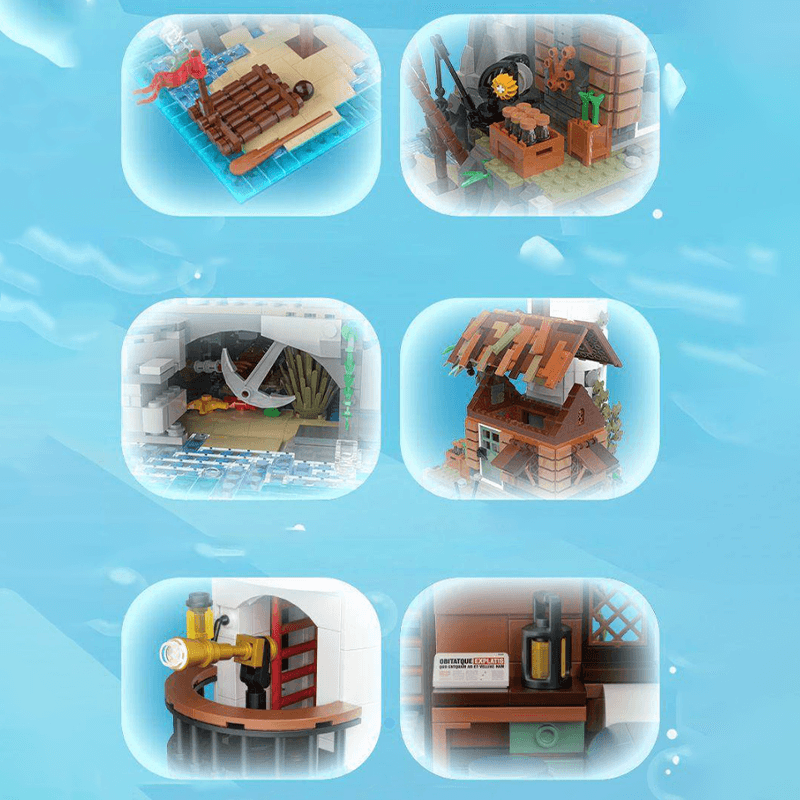 Zeghao 613003 - Fishing Village Lighthouse - vue 2 | Power Blockz