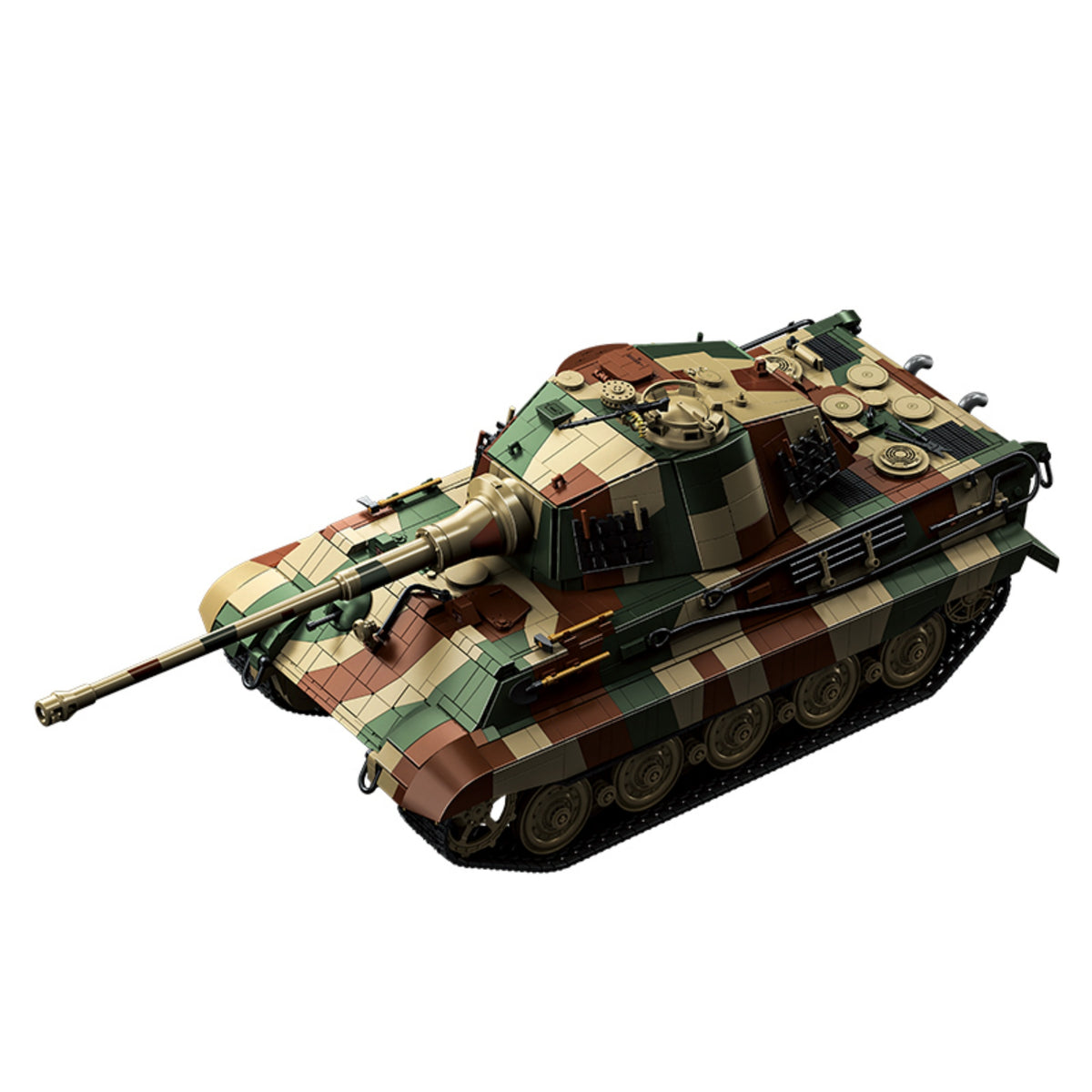 Large-scale 1:16 Tiger King heavy tank building blocks model - Power Blockz