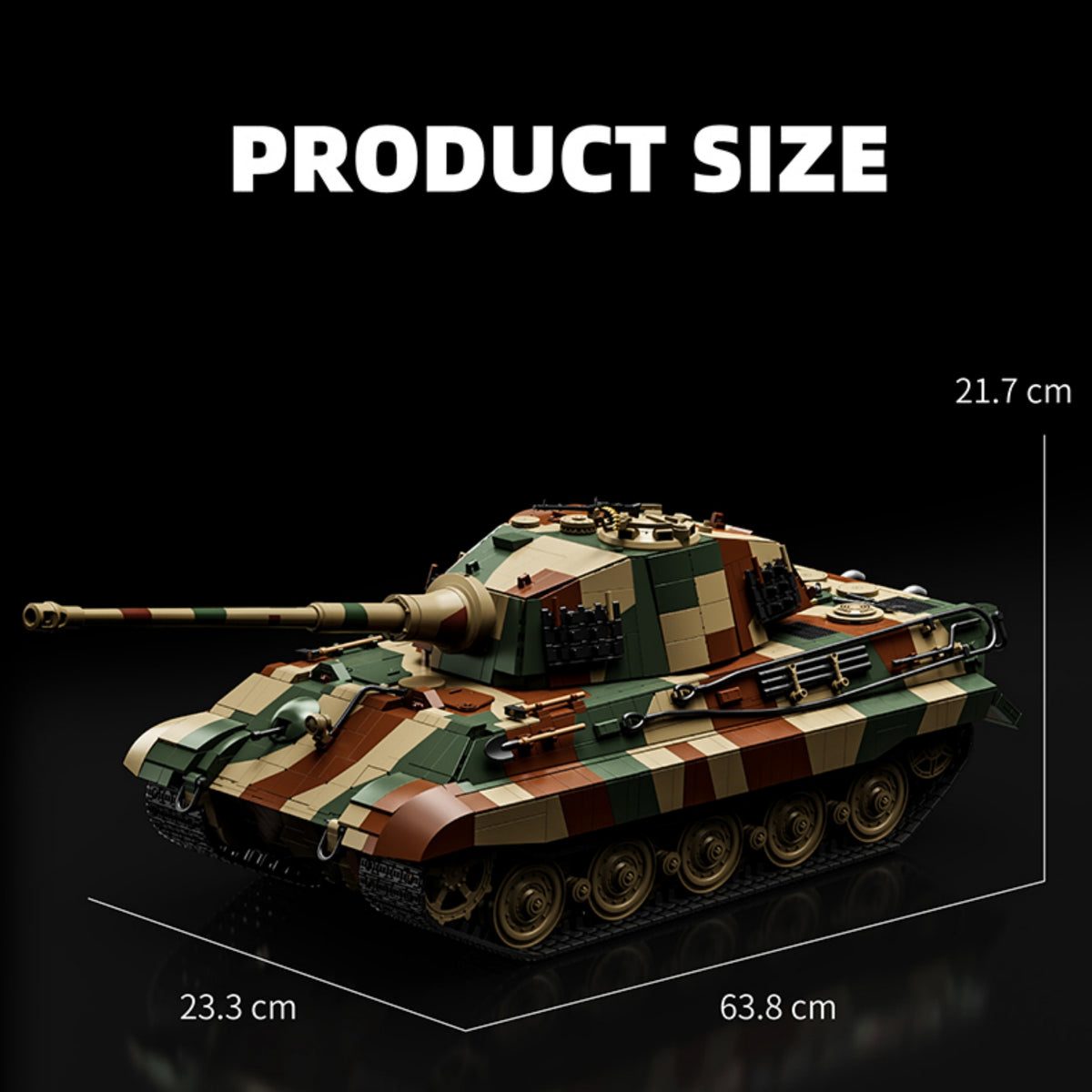 97036 - The 1: 16 Tiger King Tank - View 8 | Power Blockz