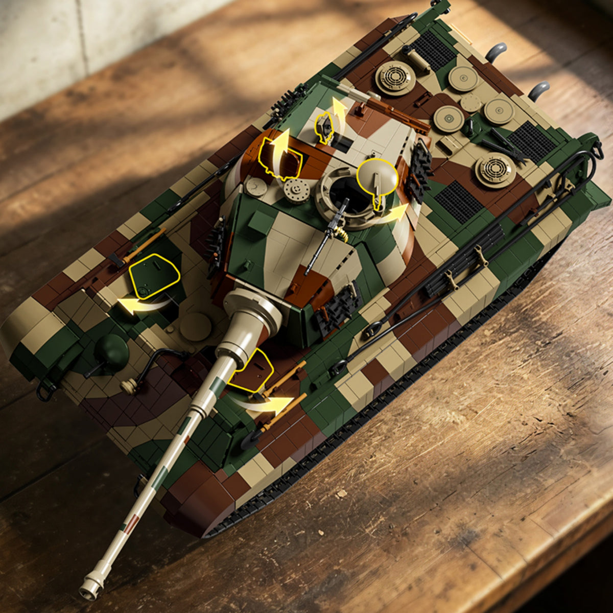 97036 - The 1: 16 Tiger King Tank - View 4 | Power Blockz
