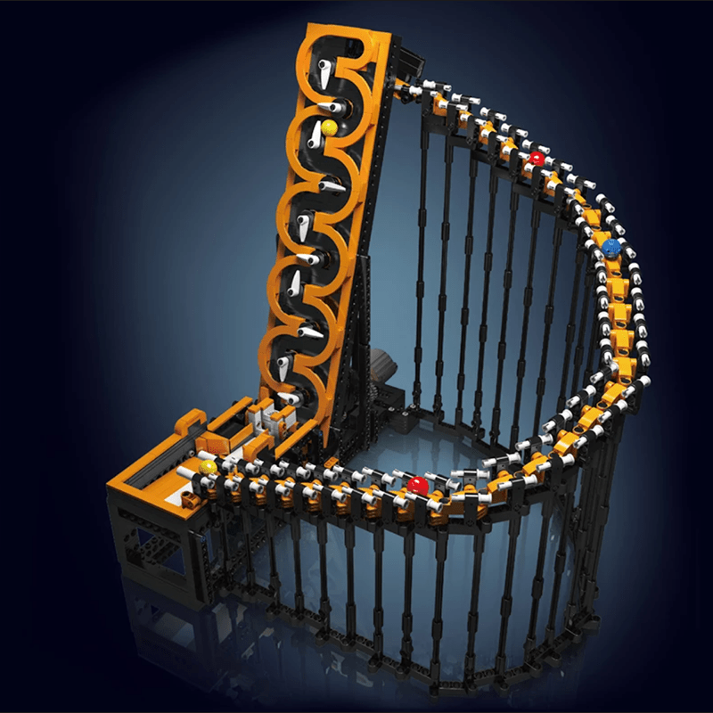 Mould King 26008 - Motorised GBC Harp Track Marble Run - vue 2 | Power Blockz
