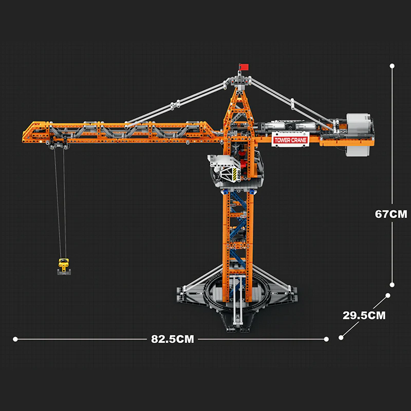 Reobrix 22013 - Motorized Tower Crane - vue 8 | Power Blockz
