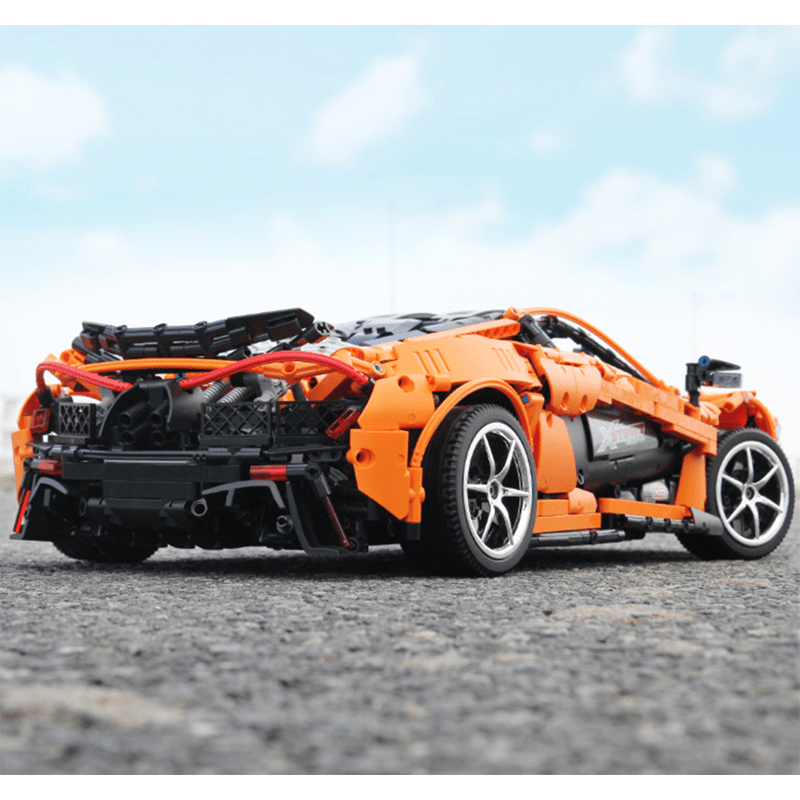 Mould King 13090S - Static Version - Orange Hybrid Hypercar P1 - vue 2 | Power Blockz