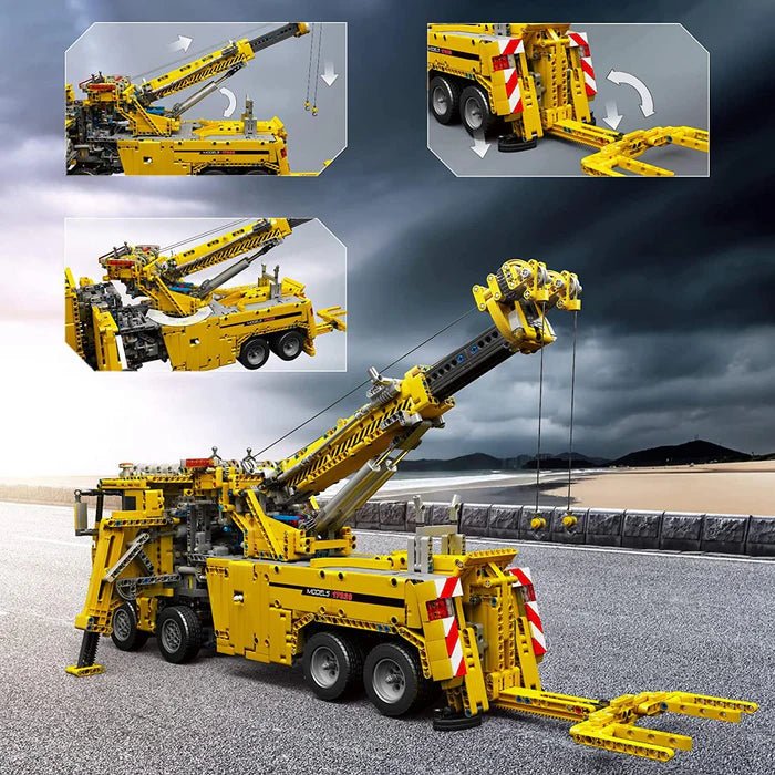 Mould King 17028 - Red - RC Rescue Utility Truck - vue 4 | Power Blockz