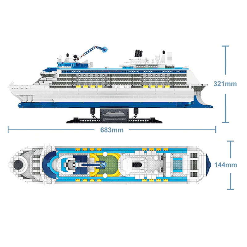 Zhegao QL1808 - Cruise Liner - vue 5 | Power Blockz