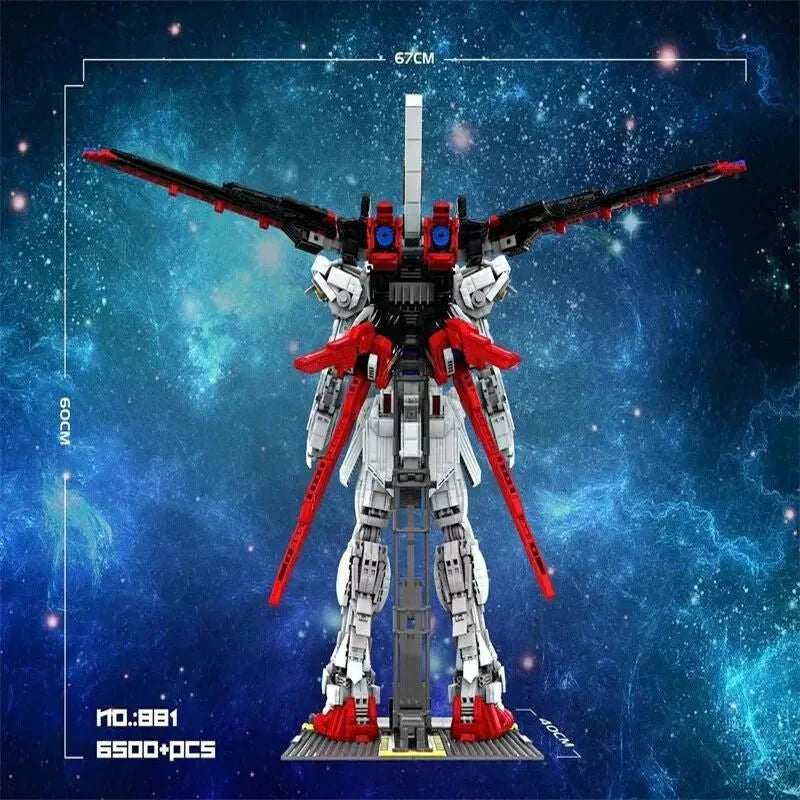 881 GAT-X105 - Movie Robot Warrior Mech Bricks Toy - vue 5 | Power Blockz