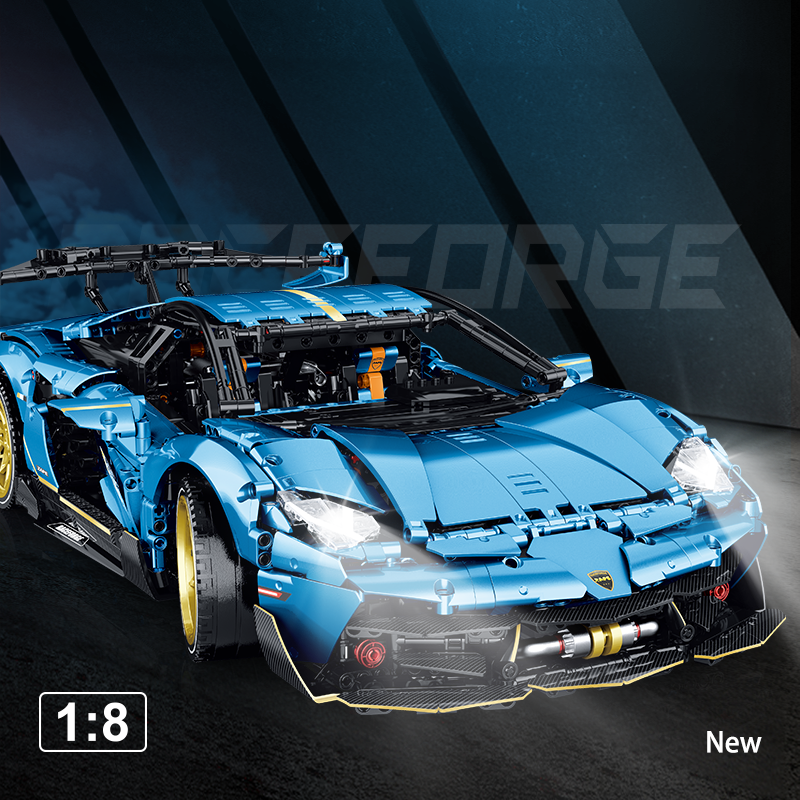 10530 - Raceforge X-Force Wide-Body Supercar - View 2 | Power Blockz
