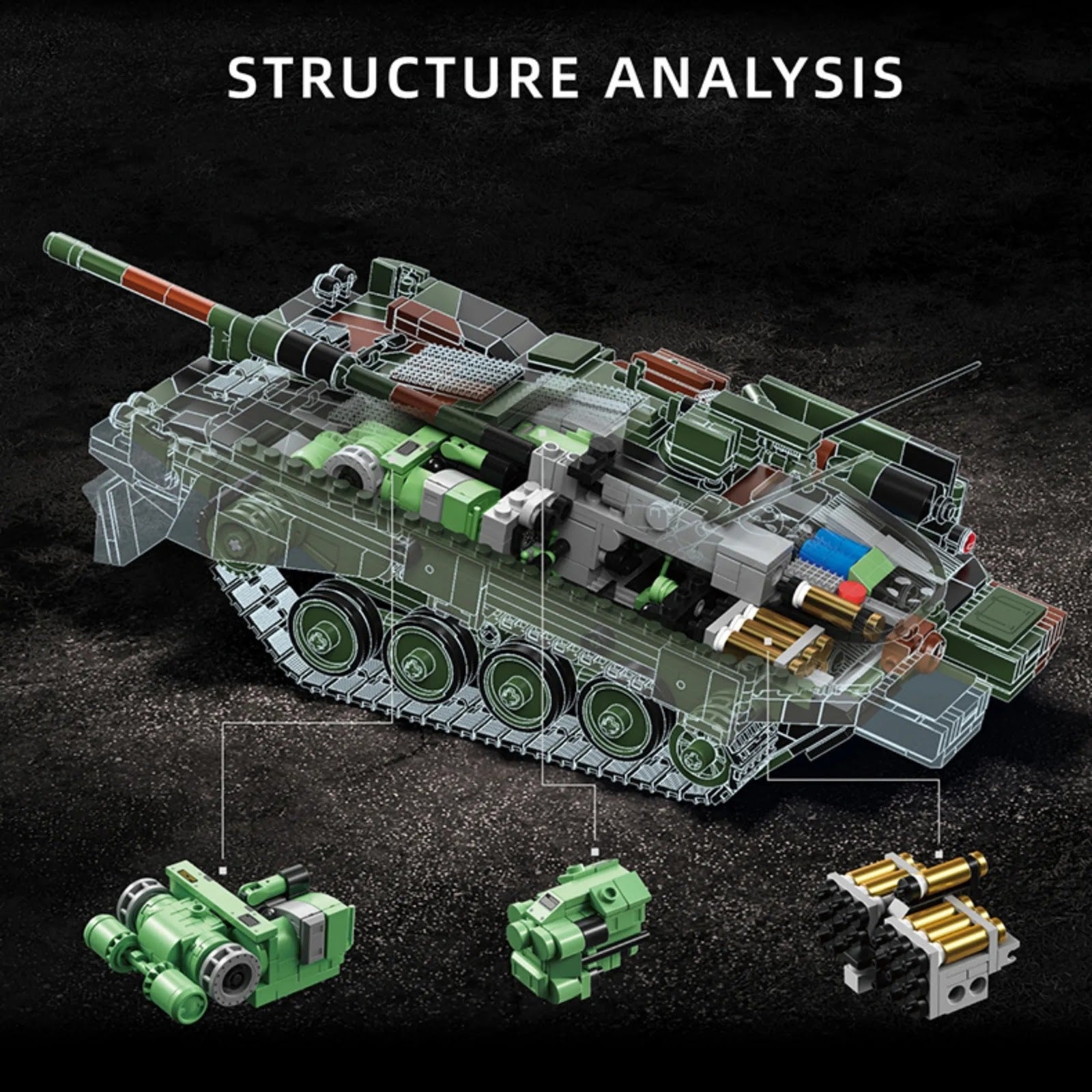 12GO 97039 - Swedish STRV103B Tank - vue 6 | Power Blockz
