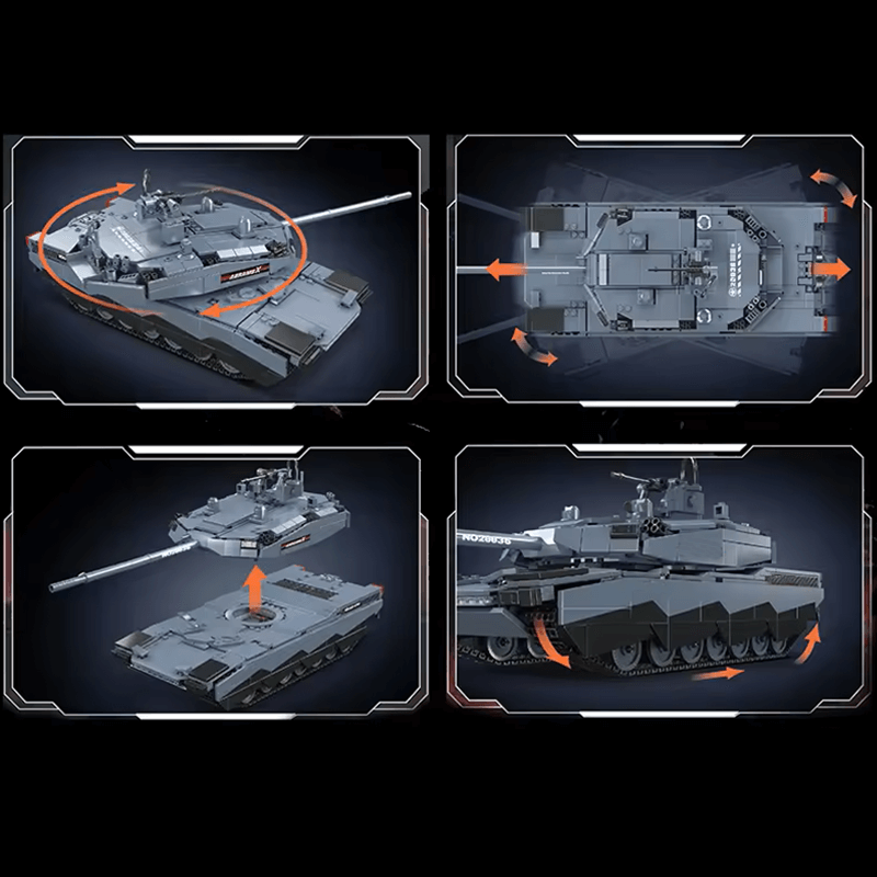 Mould King 2036 - Abrams-X Tank RC - vue 5 | Power Blockz