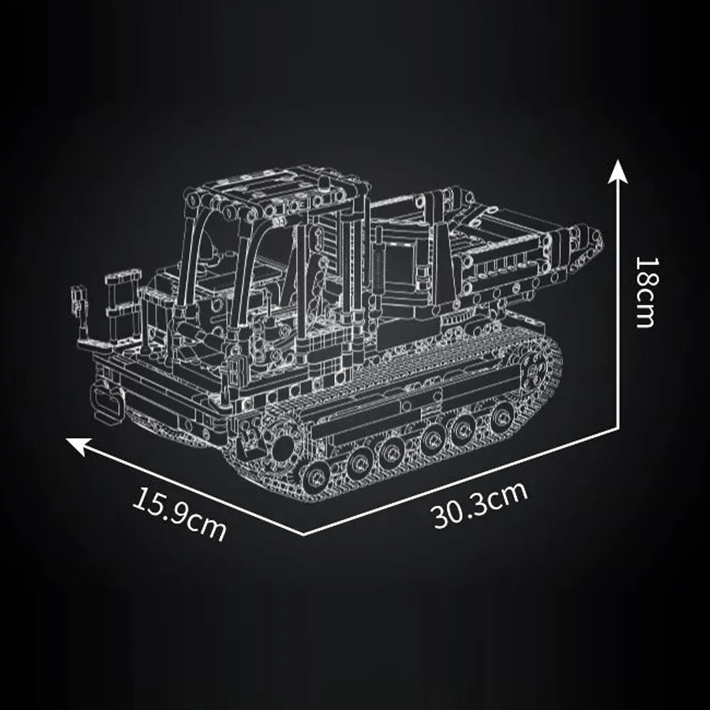 Mould King 17083 - Tracked Dumper Hauler - vue 8 | Power Blockz