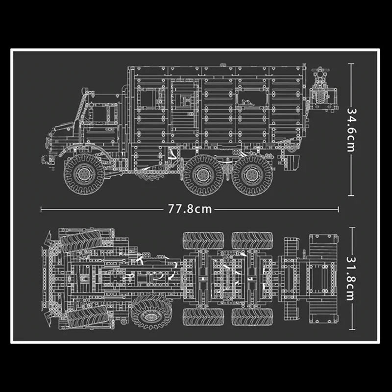 Rael LE-J907 - Static - All-Terrain Utility Work Truck - vue 9 | Power Blockz