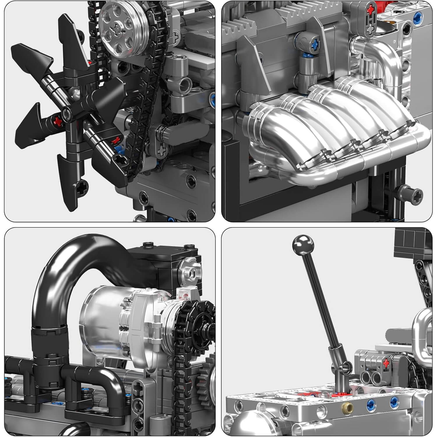 Mould King 10212 - Motorized Rotary Engine - vue 4 | Power Blockz