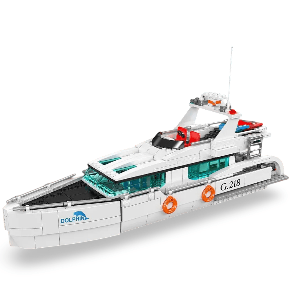 Mould King 10218 - White Dolphin Yacht | Power Blockz