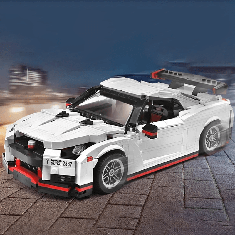 Mould King 13104 - R35 GTR Godzilla White - vue 5 | Power Blockz
