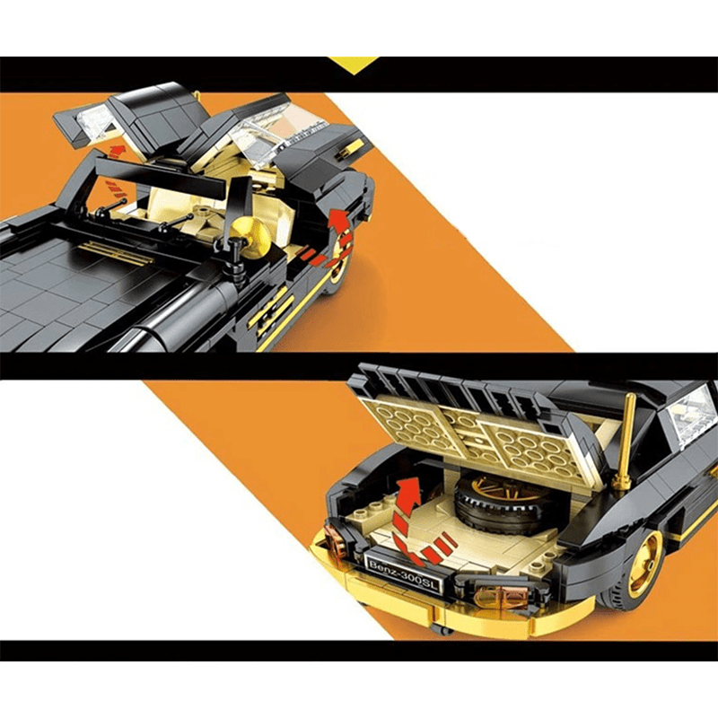 Mould King 10005 - Classic Gullwing Sports Coupe - vue 5 | Power Blockz