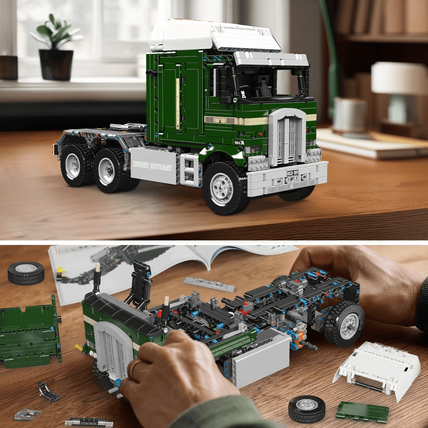 Mould King 13202 - 70s Cabover Truck Remote Control - vue 6 | Power Blockz
