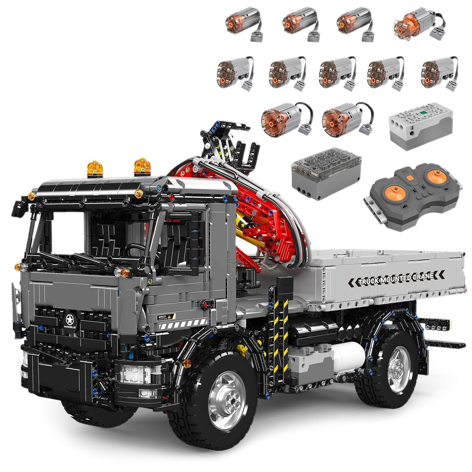 Mould King 19016 - Motorized Truck-Mounted Crane - vue 3 | Power Blockz
