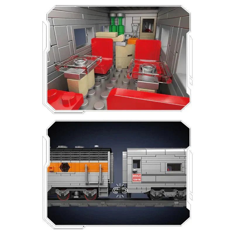 Mould King 12018 - EMD F7 Locomotive - vue 5 | Power Blockz