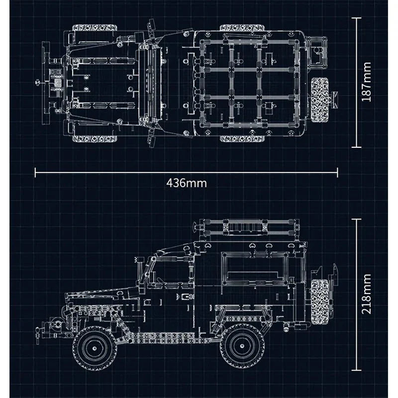 Happy Build YC-QC012 - Classic Land Cruiser FJ40 Off-Road 4x4 - vue 8 | Power Blockz
