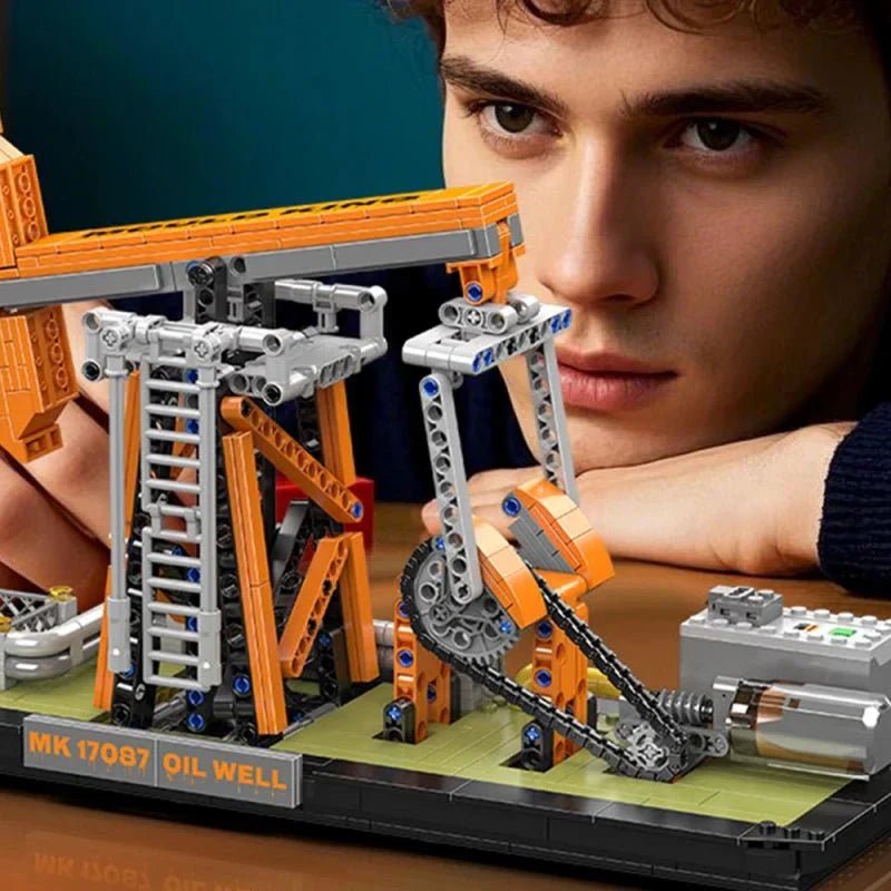 Mould King 17087 - Motorized Oil Well Rig - vue 6 | Power Blockz